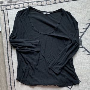 James Perse Scoop Long Sleeve Slub Tee Size 2 (M)